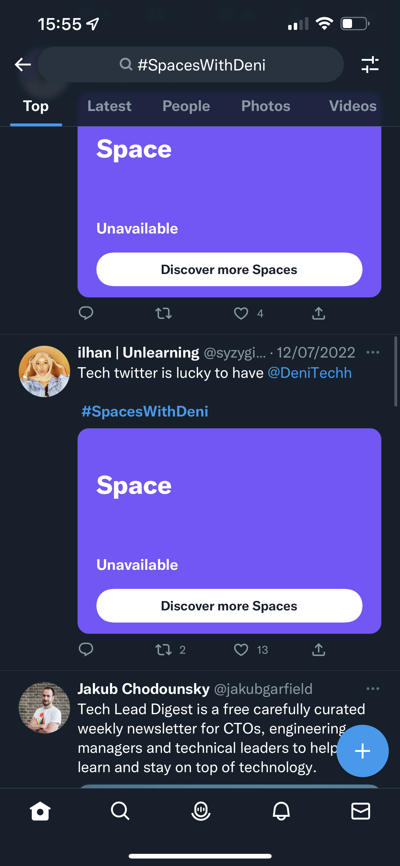 #SpacesWithDeni hashtag with community praise