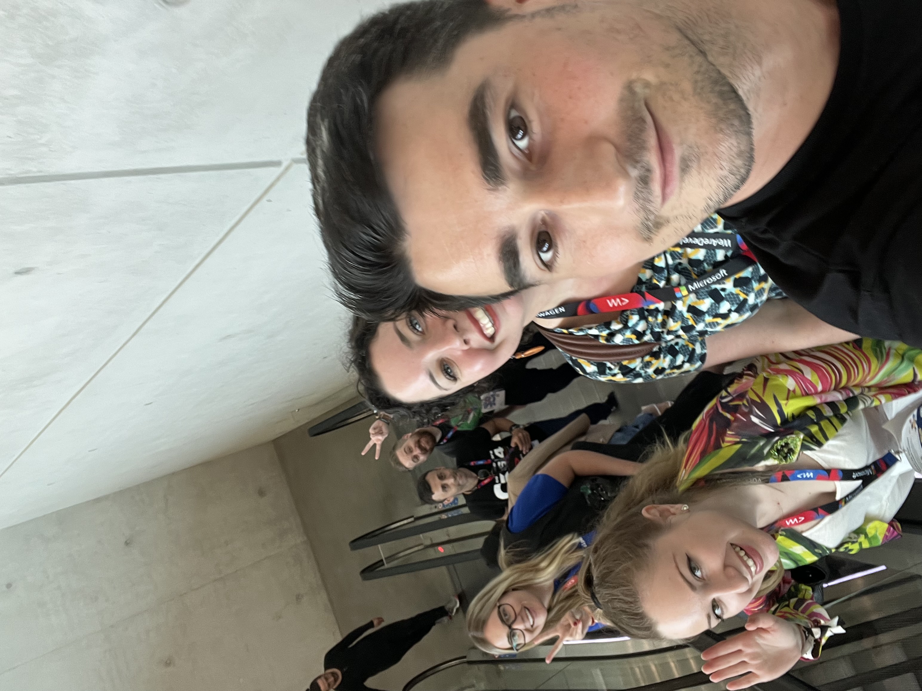 Selfie with the team at the venue
