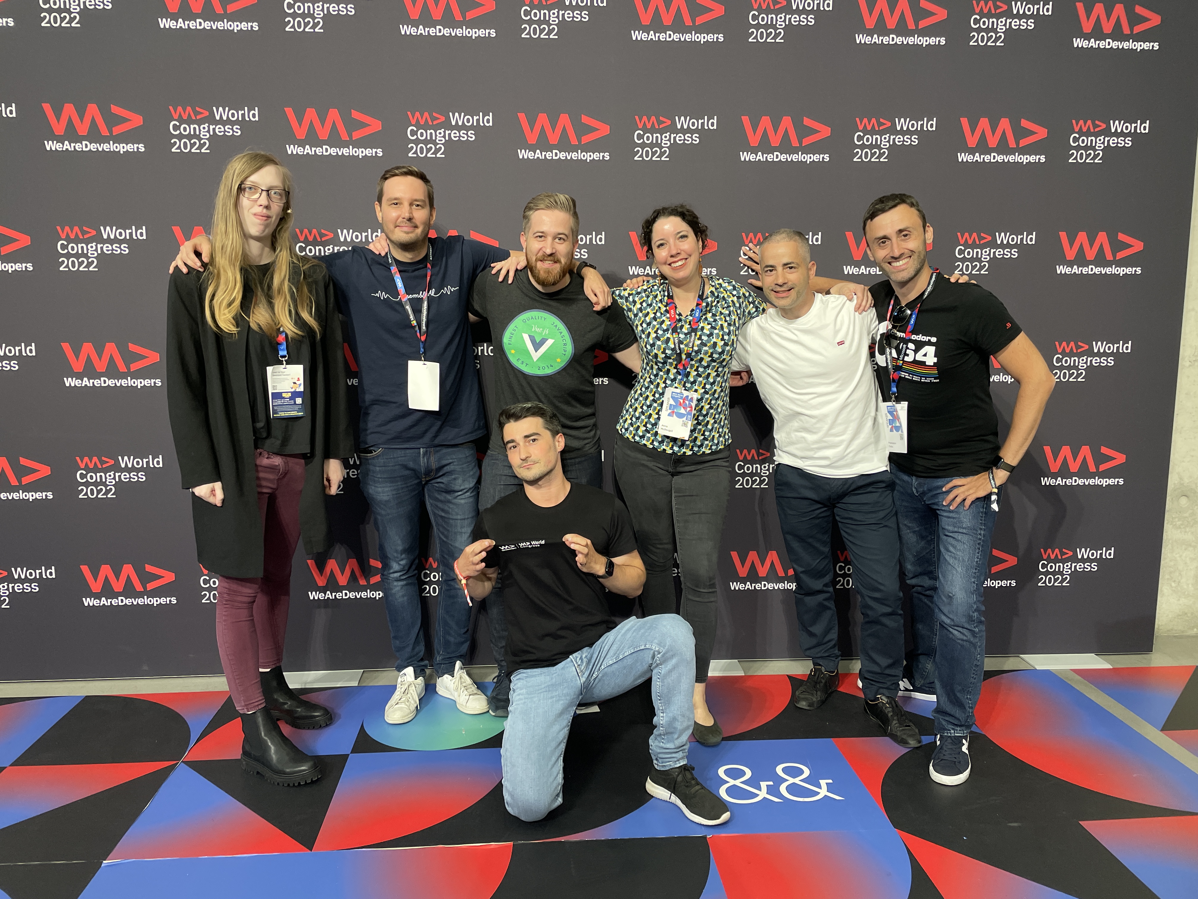 Group at WeAreDevelopers World Congress backdrop
